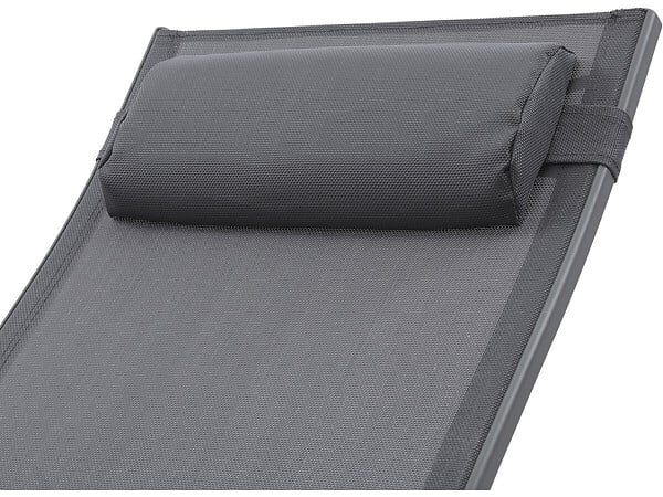 HABITAT ET JARDIN - Bain de soleil en aluminium "Beauty" - Phoenix - Gris foncé / Argenté - Lot de 2 - large