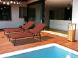 HABITAT ET JARDIN - Lot de 2 bains de soleil en métal "Sublima" - 180 x 54 x 104 cm - Terracotta - vignette