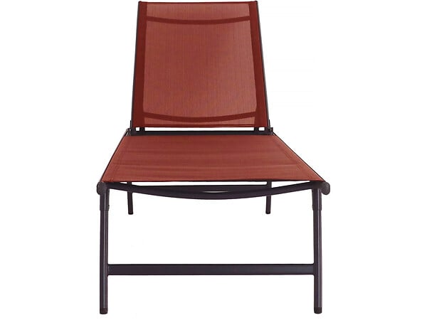 HABITAT ET JARDIN - Lot de 2 bains de soleil en métal "Sublima" - 180 x 54 x 104 cm - Terracotta - large