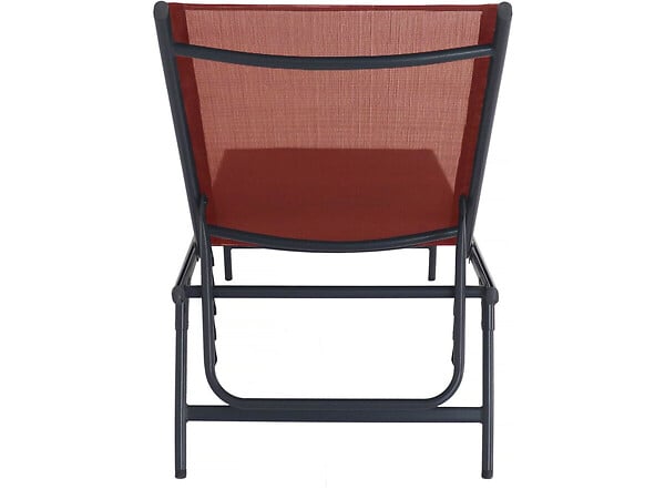 HABITAT ET JARDIN - Lot de 2 bains de soleil en métal "Sublima" - 180 x 54 x 104 cm - Terracotta - large