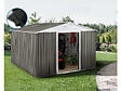 HABITAT ET JARDIN - Abri jardin métal "Dallas" -  15,16 m² avec gouttière - Taupe - vignette