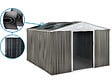 HABITAT ET JARDIN - Abri jardin métal "Dallas" - 15.16m² avec panneau solaires - Taupe - vignette