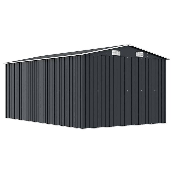 VIDAXL - vidaXL Abri de jardin 257x392x181 cm Métal Anthracite - large
