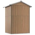 VIDAXL - vidaXL Abri de jardin Marron 126x97,5x177 cm Acier galvanisé - vignette