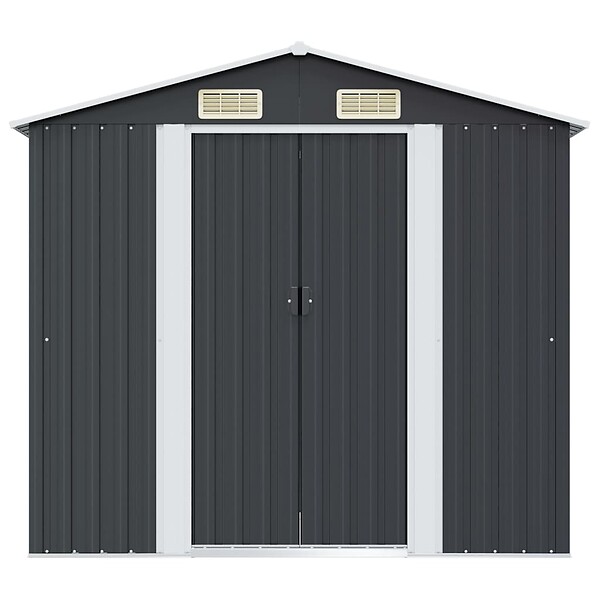VIDAXL - vidaXL Abri de stockage pour jardin Anthracite Acier 204x132x186 cm - large