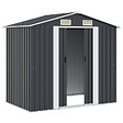 VIDAXL - vidaXL Abri de stockage pour jardin Anthracite Acier 204x132x186 cm - vignette