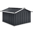 VIDAXL - vidaXL Abri pour robot de jardin 92x97x63cm Acier galvanisé Anthracite - vignette