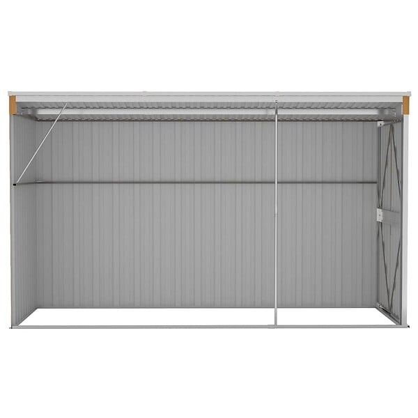 VIDAXL - vidaXL Abri de jardin mural Marron 118x288x178 cm Acier galvanisé - large