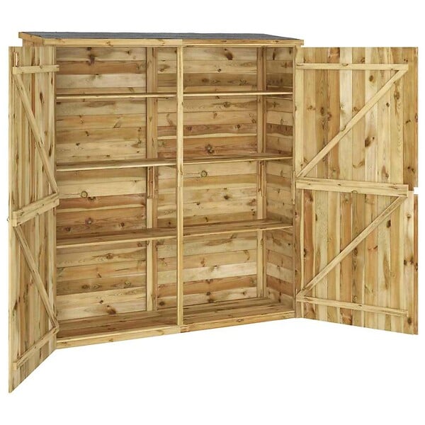 VIDAXL - vidaXL Abri à outils de jardin 163x50x171 cm Bois de pin solide - large