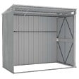 VIDAXL - vidaXL Abri de jardin mural Gris 118x194x178 cm Acier galvanisé - vignette