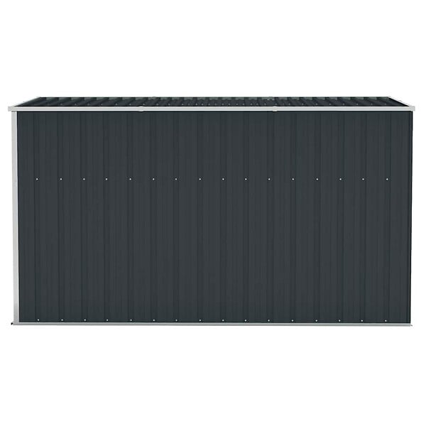 VIDAXL - vidaXL Abri de jardin mural Anthracite 118x288x178 cm Acier - large