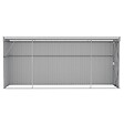 VIDAXL - vidaXL Abri de jardin mural Gris 118x382x178 cm Acier galvanisé - vignette