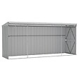 VIDAXL - vidaXL Abri de jardin mural Gris 118x382x178 cm Acier galvanisé - vignette