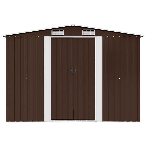 VIDAXL - vidaXL Abri de stockage pour jardin Marron 257x205x178 cm Acier - large