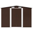VIDAXL - vidaXL Abri de stockage pour jardin Marron 257x205x178 cm Acier - vignette