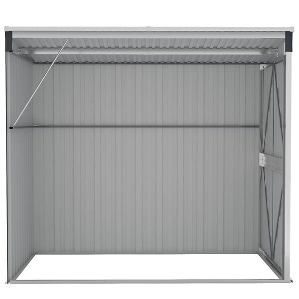 VIDAXL - vidaXL Abri de jardin mural Anthracite 118x194x178 cm Acier - large