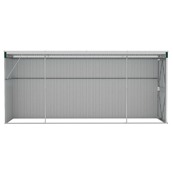 VIDAXL - vidaXL Abri de jardin mural Vert 118x382x178 cm Acier galvanisé - large