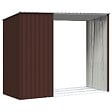 VIDAXL - vidaXL Abri à bois de jardin Marron 245x98x159 cm Acier galvanisé - vignette