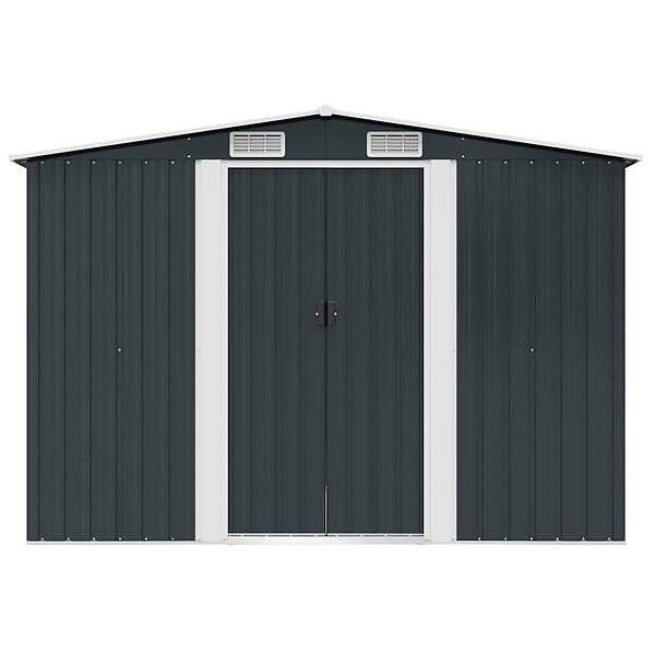 VIDAXL - vidaXL Abri de stockage pour jardin Anthracite Acier 257x205x178 cm - large