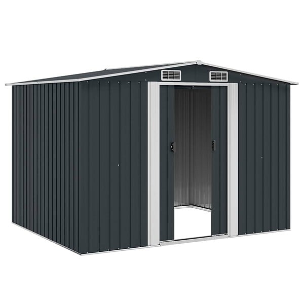 VIDAXL - vidaXL Abri de stockage pour jardin Anthracite Acier 257x205x178 cm - large