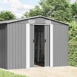 VIDAXL - vidaXL Abri de jardin 257x392x181 cm Métal Gris - vignette