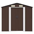 VIDAXL - vidaXL Abri de stockage pour jardin Marron 204x132x186 cm Acier - vignette