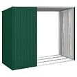 VIDAXL - vidaXL Abri à bois de jardin Vert 245x98x159 cm Acier galvanisé - vignette