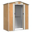 VIDAXL - vidaXL Abri de jardin Marron clair 192x108x223 cm Acier galvanisé - vignette