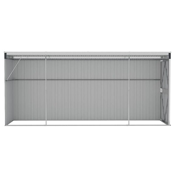 VIDAXL - vidaXL Abri de jardin mural Anthracite 118x382x178 cm Acier - large