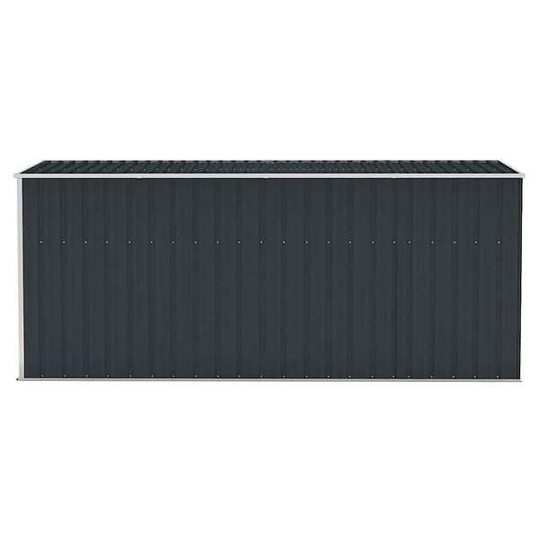 VIDAXL - vidaXL Abri de jardin mural Anthracite 118x382x178 cm Acier - large