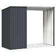 VIDAXL - vidaXL Abri à bois de jardin Anthracite 245x98x159 cm Acier galvanisé - vignette