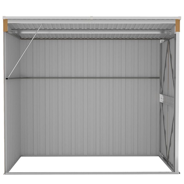 VIDAXL - vidaXL Abri de jardin mural Marron 118x194x178 cm Acier galvanisé - large