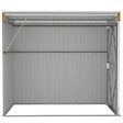 VIDAXL - vidaXL Abri de jardin mural Marron 118x194x178 cm Acier galvanisé - vignette