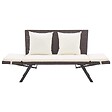 VIDAXL - vidaXL Banc de jardin avec coussins 176 cm Marron Résine tressée - vignette