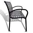 VIDAXL - vidaXL Banc de jardin 125 cm acier et WPC noir - vignette