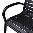 VIDAXL - vidaXL Banc de jardin 125 cm acier et WPC noir - vignette