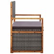 VIDAXL - vidaXL Banc de rangement 115 cm Résine tressée et bois d'acacia Gris - vignette