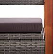 VIDAXL - vidaXL Banc de rangement 115 cm Résine tressée et bois d'acacia Gris - vignette