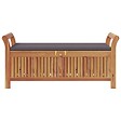 VIDAXL - vidaXL Banc de rangement de jardin avec coussin 126 cm Bois d'acacia - vignette