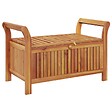 VIDAXL - vidaXL Banc de rangement de jardin avec coussin 91 cm Bois d'acacia - vignette