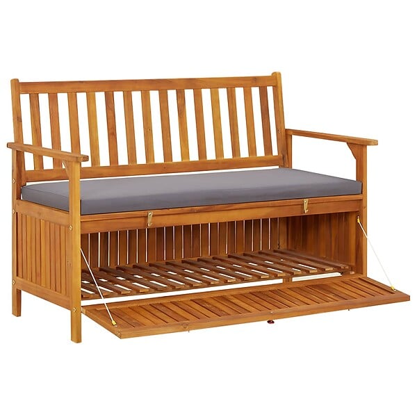 VIDAXL - vidaXL Banc de rangement de jardin 120 cm Bois d'acacia solide - large