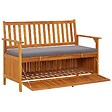VIDAXL - vidaXL Banc de rangement de jardin 120 cm Bois d'acacia solide - vignette