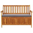 VIDAXL - vidaXL Banc de rangement de jardin 120 cm Bois d'acacia solide - vignette