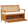 VIDAXL - vidaXL Banc de rangement de jardin Bois d'acacia solide 120x63x84 cm - vignette