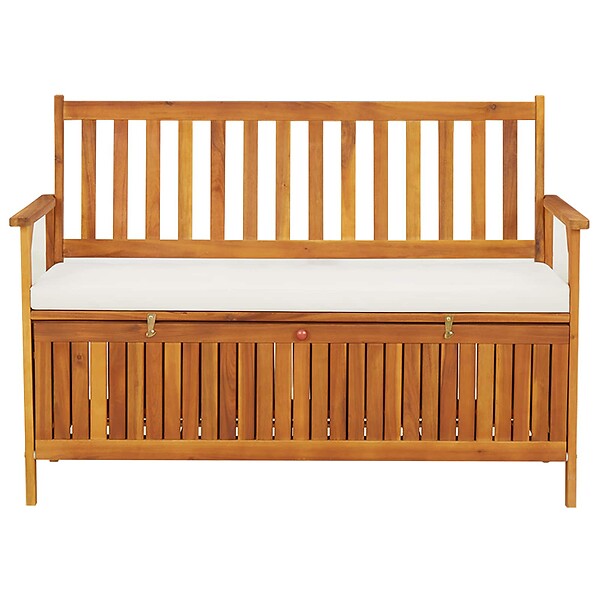 VIDAXL - vidaXL Banc de rangement de jardin Bois d'acacia solide 120x63x84 cm - large