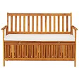 VIDAXL - vidaXL Banc de rangement de jardin Bois d'acacia solide 120x63x84 cm - vignette