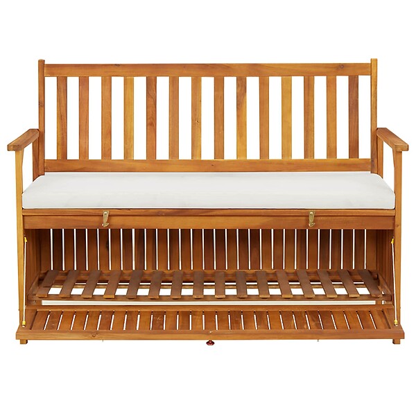VIDAXL - vidaXL Banc de rangement de jardin Bois d'acacia solide 120x63x84 cm - large