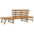 VIDAXL - vidaXL Banc de jardin 2-en-1 190 cm Bois solide d'acacia - vignette