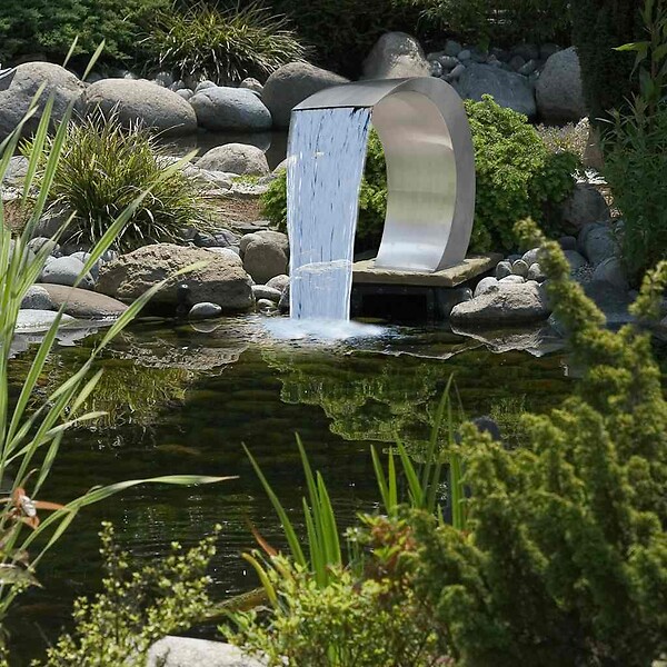 VIDAXL - vidaXL Fontaine cascade de piscine Acier inoxydable 45 x 30 x 60 cm - large