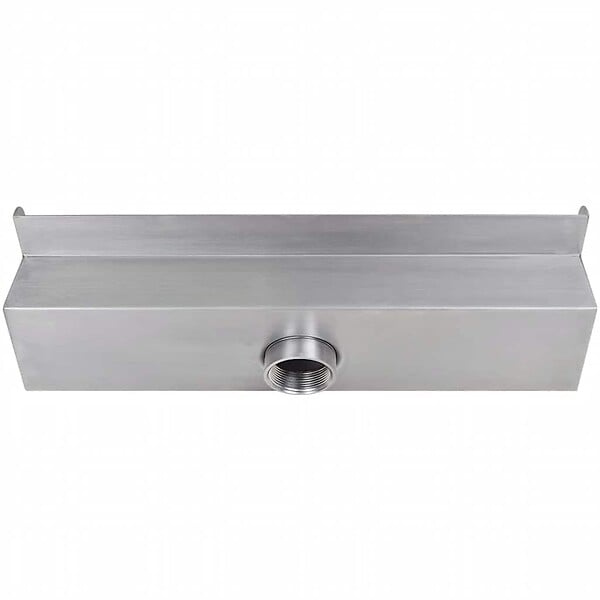 VIDAXL - Lame d'eau rectangulaire à LED 45 cm en acier inoxydable pour piscine - large